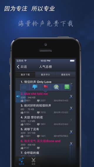 手机铃声for iOS8软件截图2