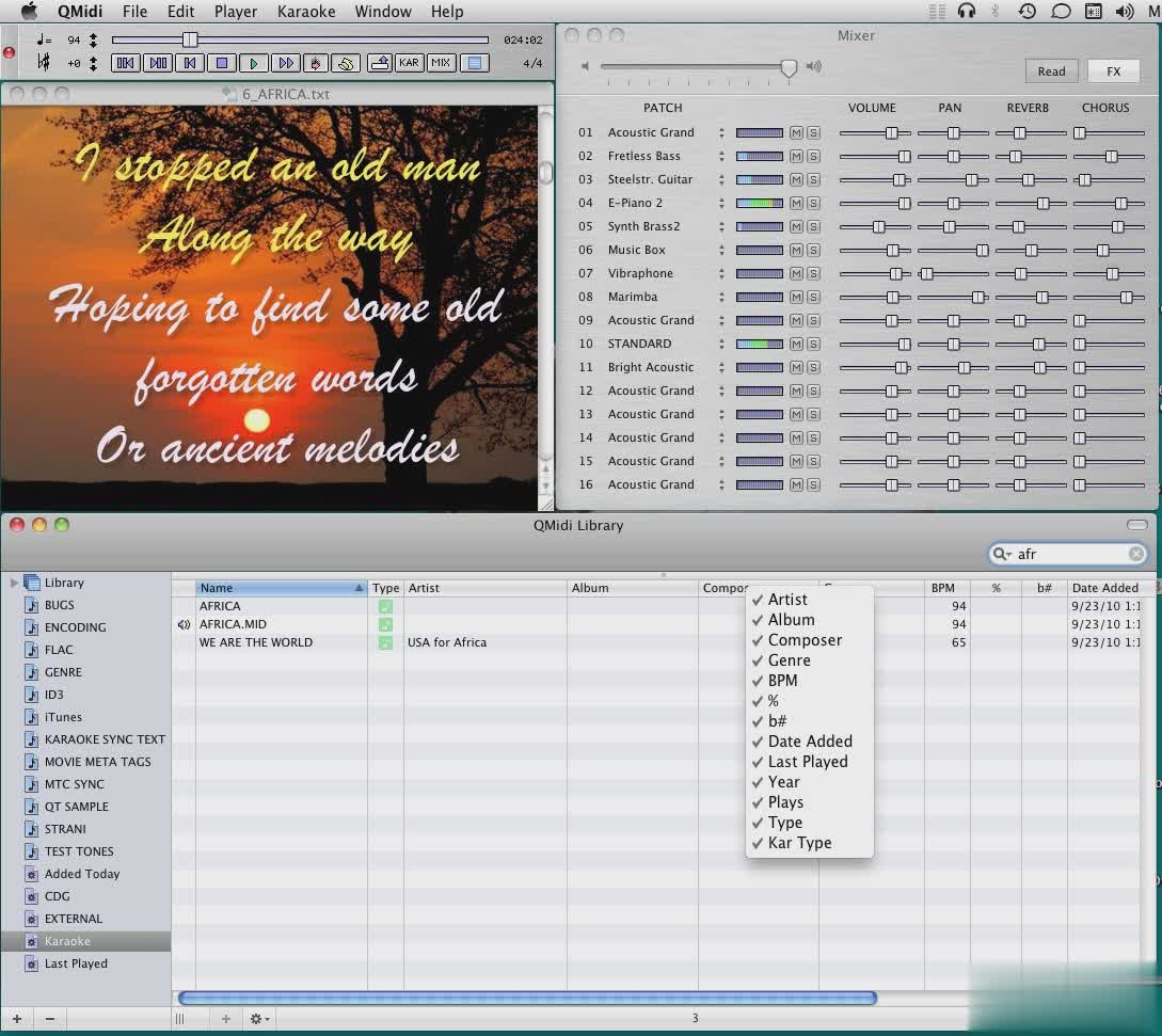 MIDI/卡拉OK播放器 QMidi Pro for Mac软件截图1