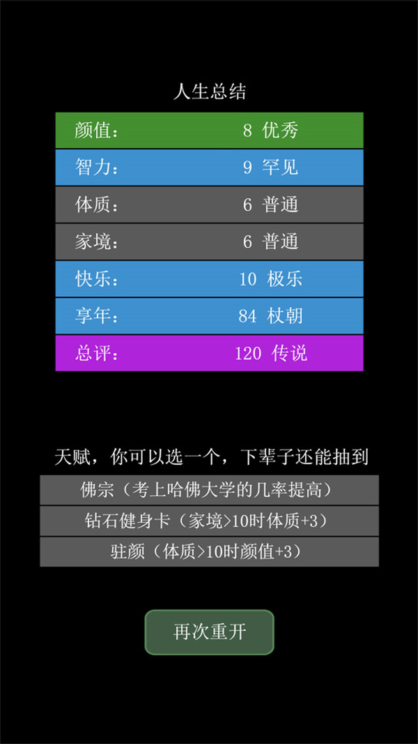 模拟重启人生游戏截图5